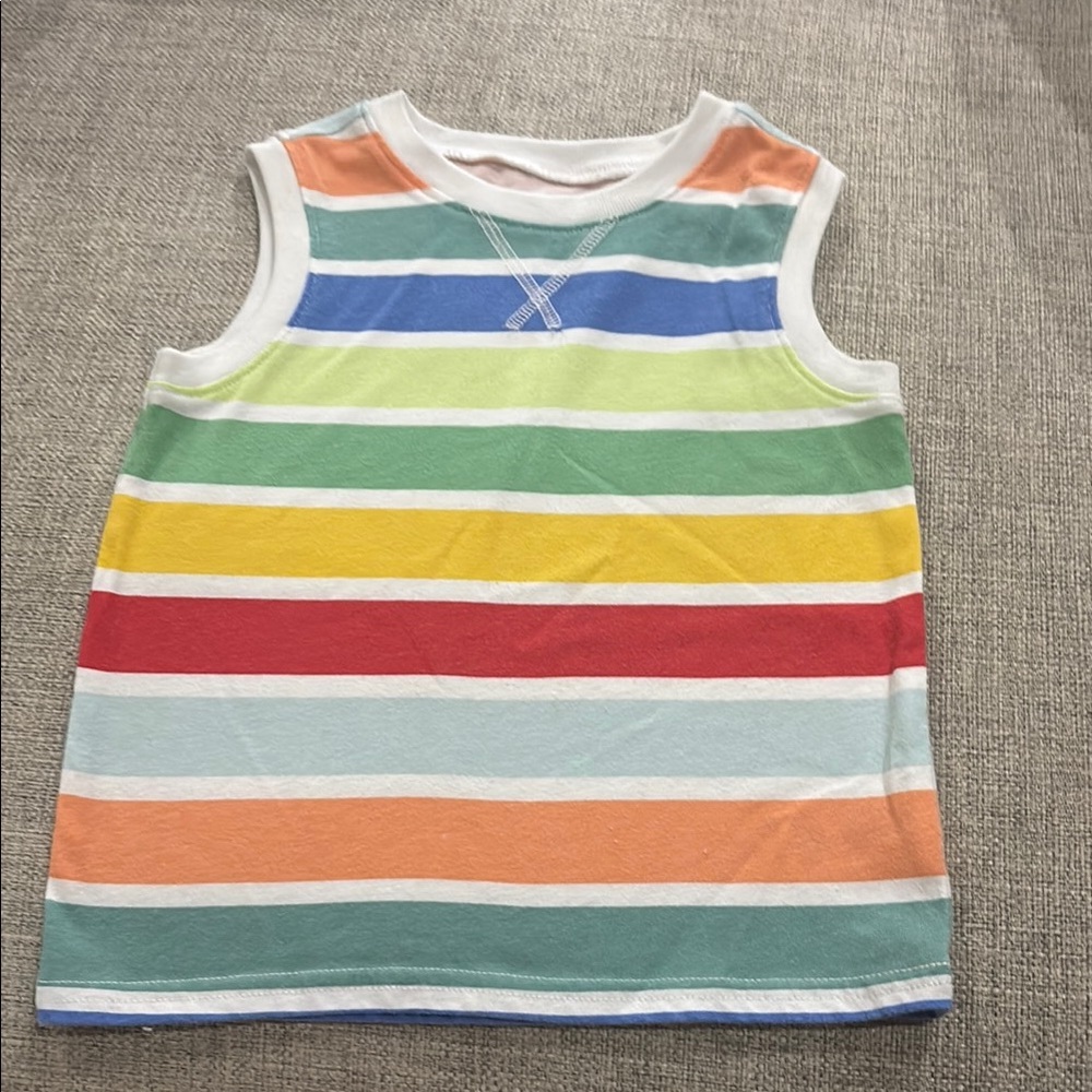 Garanimals Orange Red Tank Top Striped Sleeveless